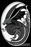 Black Logo Evil Dragons #1 Animal Ai Art