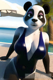 Black One-Piece Panda Model Animal Ai Art