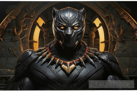 Black Panther Abstract Ai Art