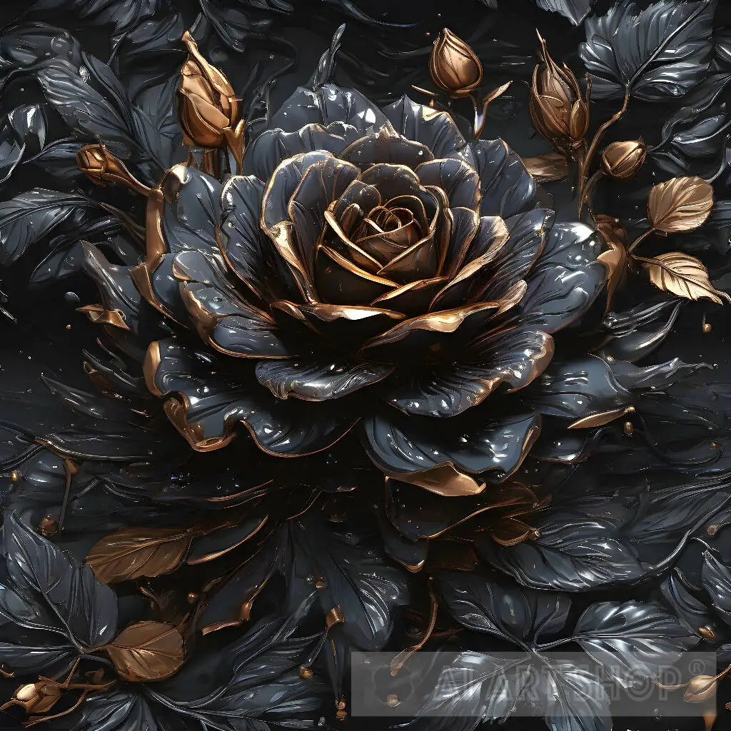 Black Rose Art, Black Rose, Dark Elegance, Floral Mystery, Symbolic...