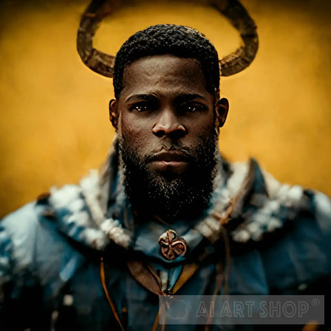 Black Viking Impressionism Ai Art