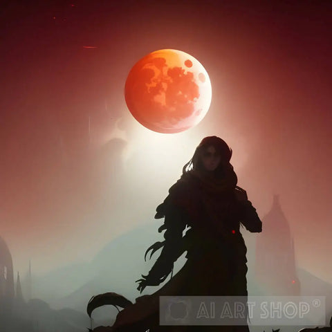 Blood Moon Ai Painting