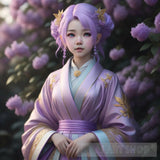 Blooming Elegance Portrait Ai Art