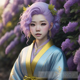 Blooming Elegance Portrait Ai Art