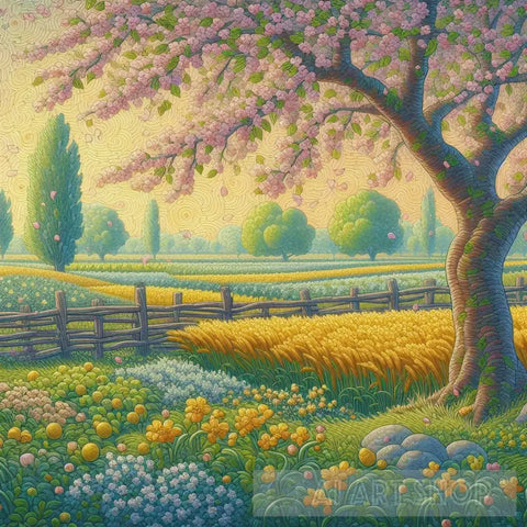 Blossoming Harmony Nature Ai Art