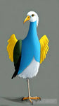 Blue Bird Animal Ai Art