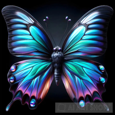 Blue Butterfly Animal Ai Art