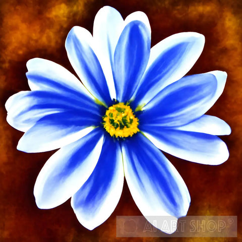 Blue Daisy Nature Ai Art