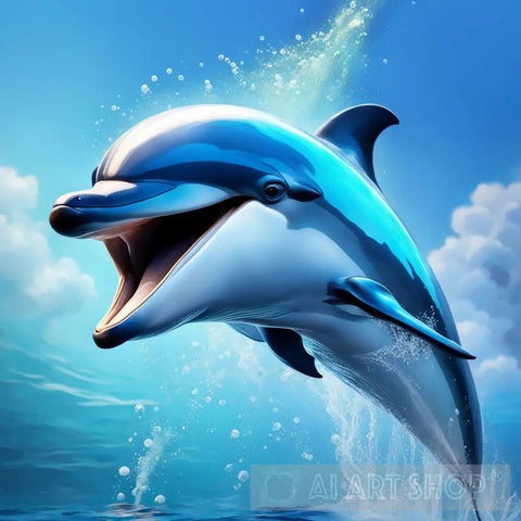 Blue Dolphin Ai Artwork