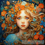 Blue Eyed Girl Portrait Ai Art