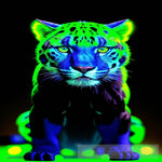 Blue Feline Nature Animal Ai Art