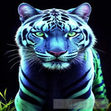 Blue Feline Nature Animal Ai Art