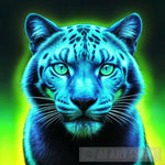 Blue Feline Nature Animal Ai Art