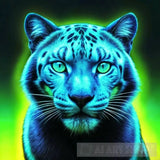 Blue Feline Nature Animal Ai Art