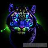 Blue Feline Nature Animal Ai Art