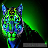 Blue Feline Nature Animal Ai Art