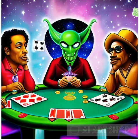 Bluffing In Space Ai Artwork