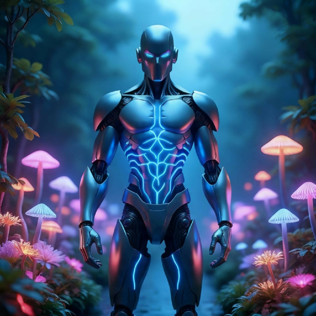 The Bio-Lumin Architect | Exclusive Art of Futuristic Android, Tech...