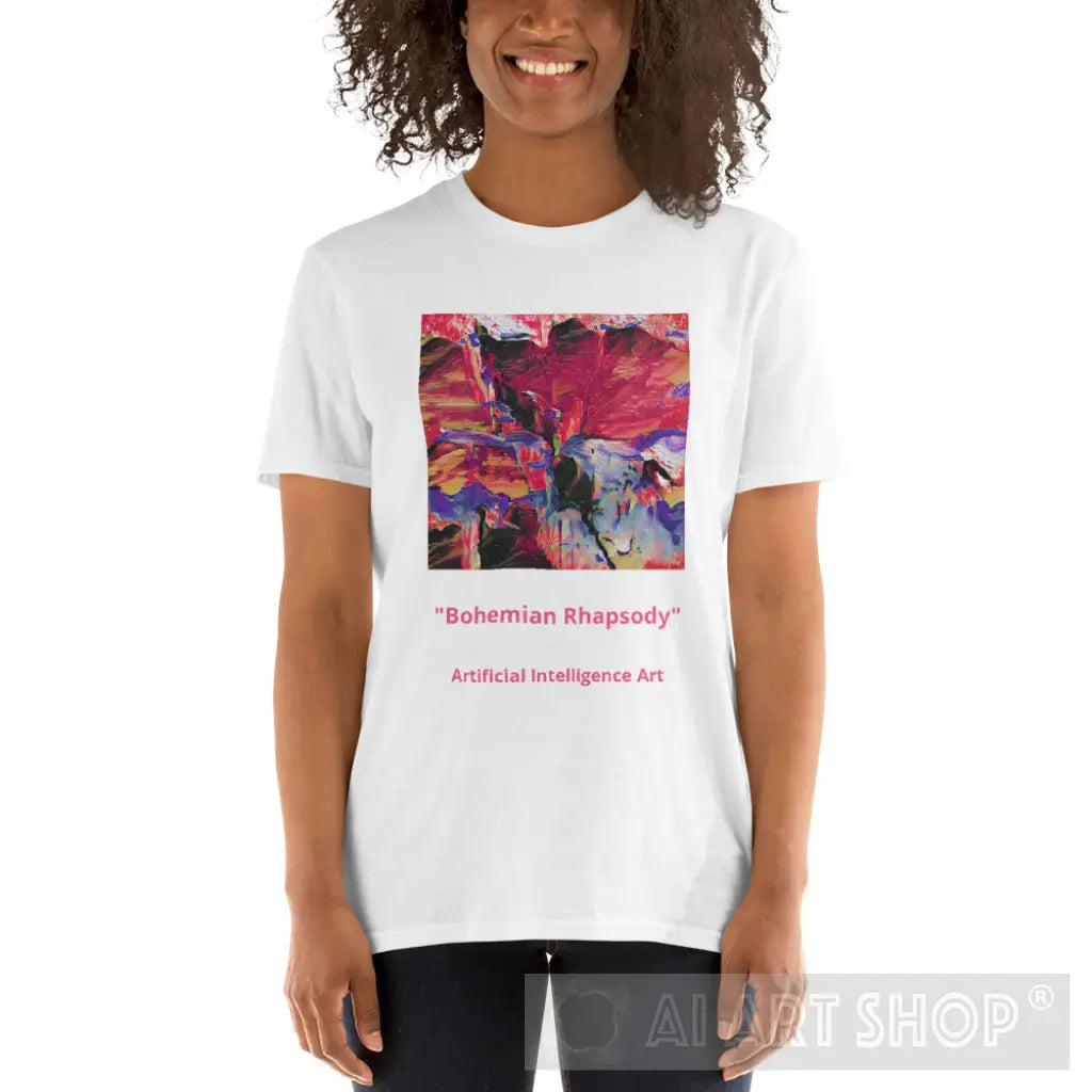Bohemian Rhapsody AI Art Short Sleeve Unisex T Shirt