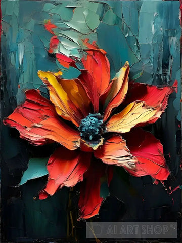 Bold Bloom Abstract Ai Art
