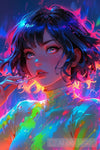 Bold Neon Girl Collection Ai Artwork