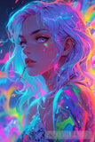 Bold Neon Girl Collection Ai Artwork