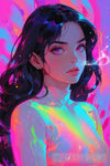 Bold Neon Girl Collection Ai Artwork