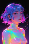 Bold Neon Girl Collection Ai Artwork