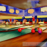 Bowling Ball Alley Modern Ai Art