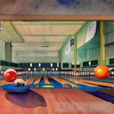 Bowling Ball Alley Modern Ai Art