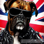 Boxer Dog Punk Rock Animal Ai Art