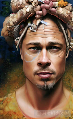 Brad Pitt 2 Ai Artwork