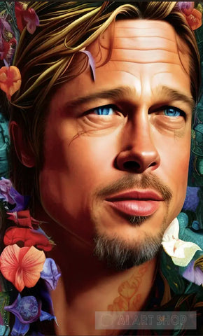 Brad Pitt 3 Ai Artwork