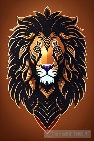 Brave Lion Animal Ai Art