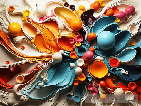 Breath Taking Drips And Swirling Patterns 1-2 Abstract Ai Art