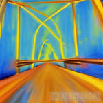 Bridge Over Denial Abstract Ai Art