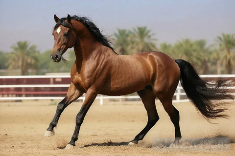 Brown Arabian Horse Ai Painting