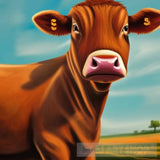 Brown Cow Animal Ai Art