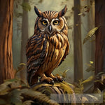 Brown Owl Animal Ai Art