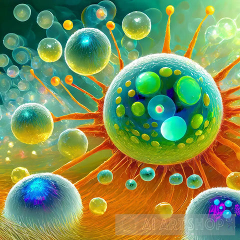 Bubble Atom Spheres Ai Artwork