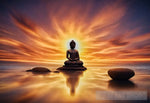 Buddha On A Lotus Throne Ai Artwork