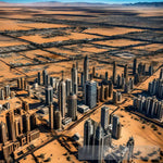 Buildings In A Desert Landscape Ai Art