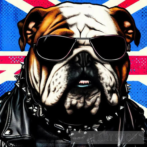 Bulldog Punk Rock 3 (2) Animal Ai Art