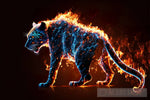 Burning Fire Animal Panther Animal Ai Art