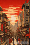 Bustling City Street Ai Artwork