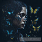 Butterflies_Enigmatic_Woman Ai Artwork