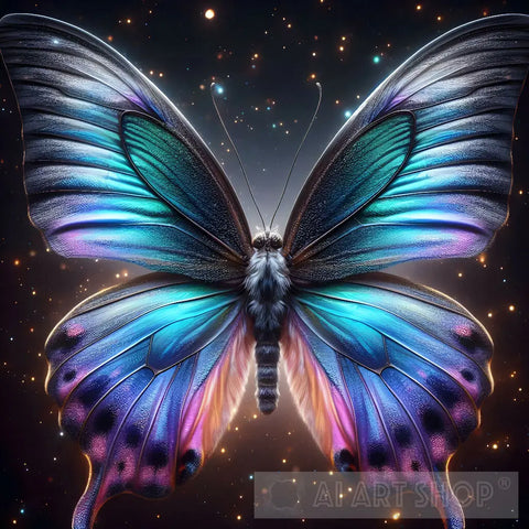 Butterfly In Space Animal Ai Art