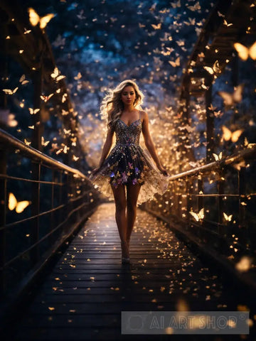 Butterfly Lady Surrealism Ai Art