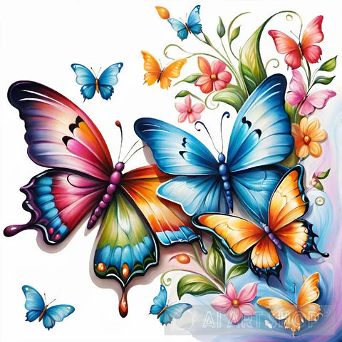 Butterfly Trail Nature Ai Art