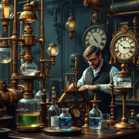 Victorian Steampunk Laboratory